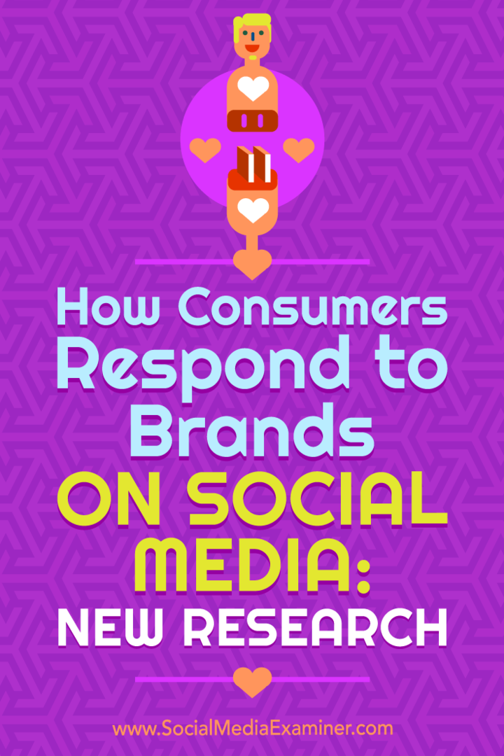 Kaip vartotojai reaguoja į prekės ženklus socialinėje žiniasklaidoje: nauji tyrimai: socialinės žiniasklaidos ekspertas