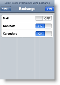„Apple iPhone“ ir „iPod Touch“ Išjunkite pašto sinchronizavimą su „ActiveSync Exchange“