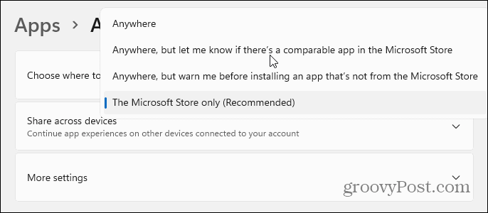 Kitos diegimo programos funkcijos „Windows 11“