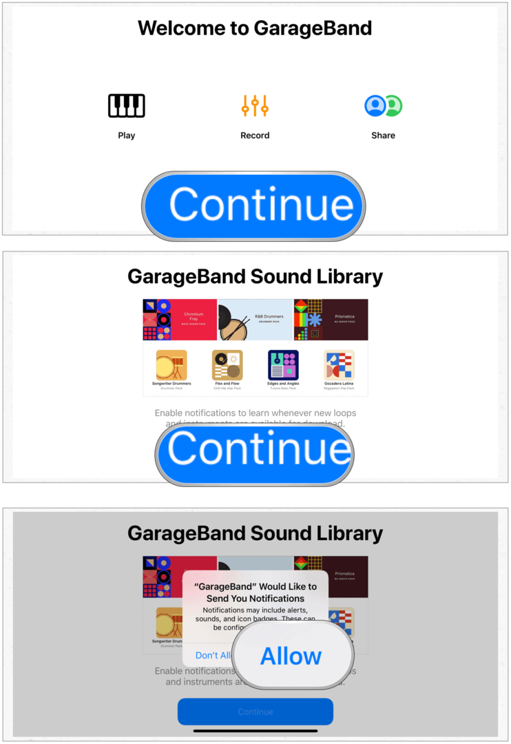 „GarageBand“ įdiegti „iPhone“