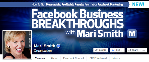 Mari Smith „Facebook“ viršelis