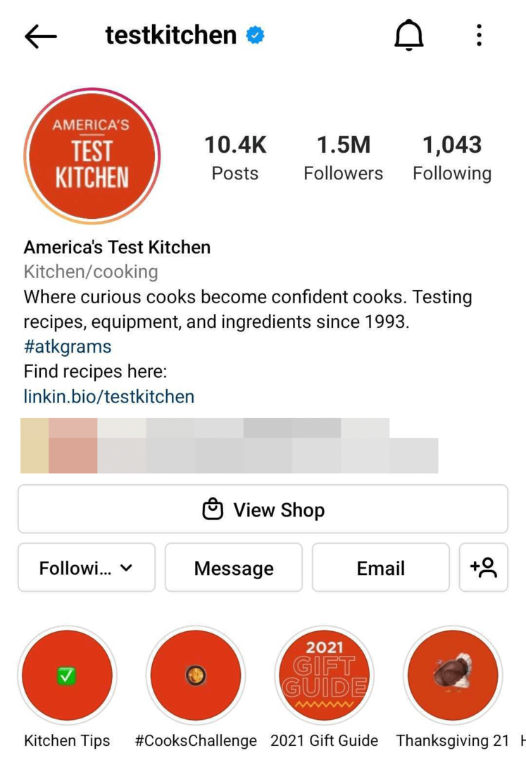 Instagram verslo profilio vaizdas, optimizuotas paieškai