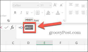 Excel pasirinkta nuoroda klaida