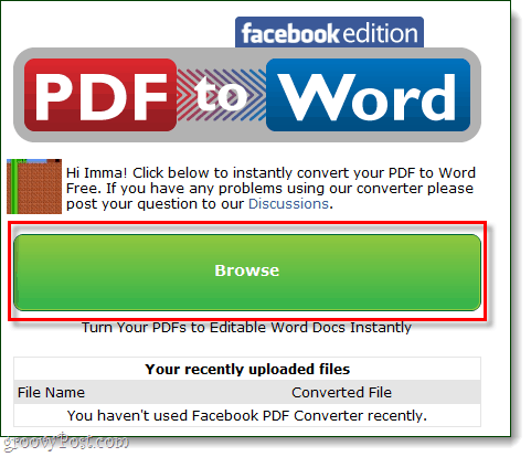 PDF į žodį „Facebook“ naršyti