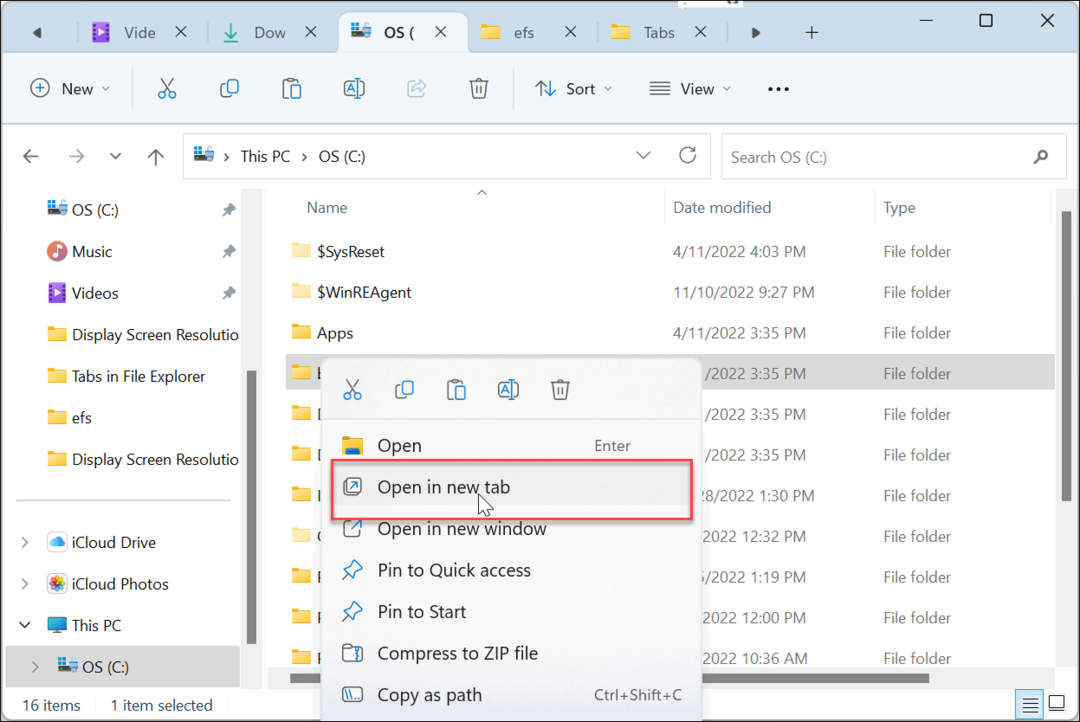 Naudokite skirtukus „Windows 11“ failų naršyklėje