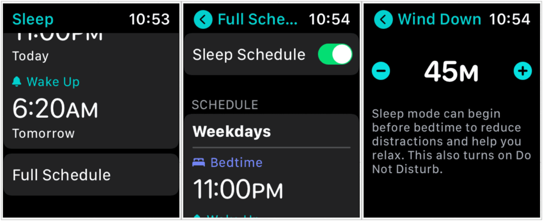Naujos miego funkcijos naudojimas „iPhone“ ir „Apple Watch“
