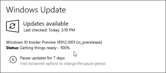 „Windows 10“ 20H1 18912