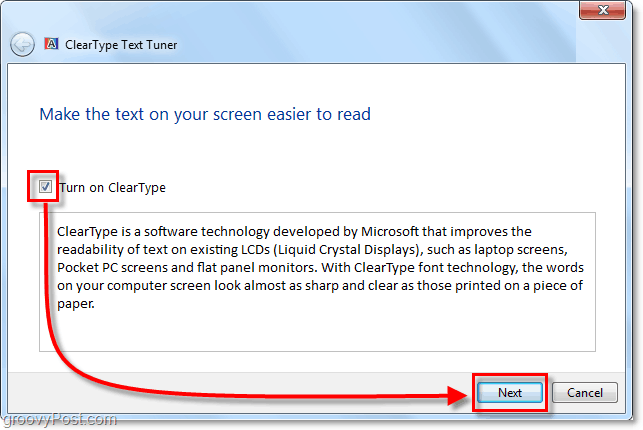 Kaip lengviau perskaityti tekstą "Windows 7" naudojant