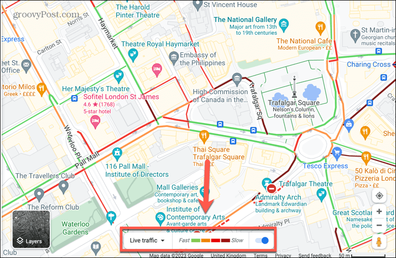 „Google“ žemėlapių tiesioginė eismo juosta