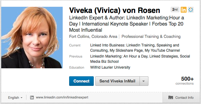 viveka von rosen linkedin paskyros profilis