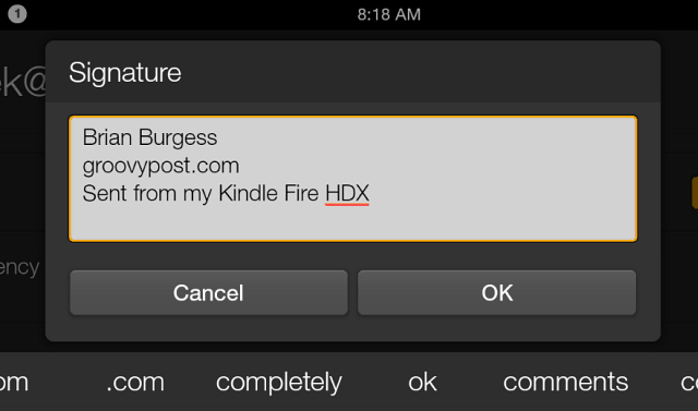 „Fire HDX“ parašas