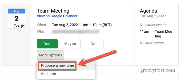 google kalendorius gmail siūlo naują laiką