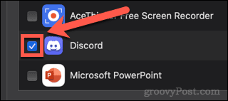 Discord ekrano įrašymo leidimai mac