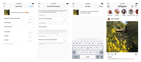 „Instagram“ prideda dvi naujas pritaikymo neįgaliesiems funkcijas, kad regėjimo negalią turintys vartotojai galėtų pasiekti platformoje bendrinamas nuotraukas ir vaizdo įrašus.