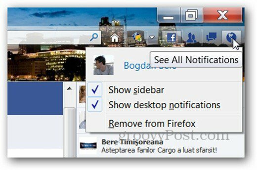 „Facebook Messenger“ skirtas „Firefox“ pranešimų juostai