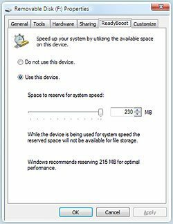 Kaip padidinti „Windows 7“ ir „Vista“ našumą naudojant „ReadyBoost“