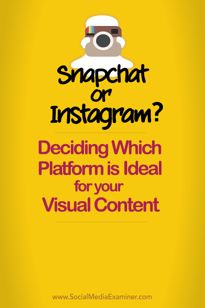 nuspręskite, ar „snapchat“ ar „Instagram“ idealiai tinka jūsų vaizdiniam turiniui