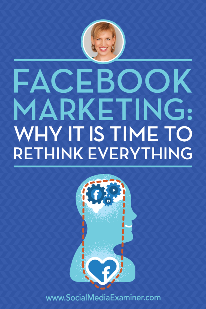 „Facebook“ rinkodara: kodėl atėjo laikas viską apgalvoti, pateikiant svečio įžvalgas socialinės žiniasklaidos rinkodaros tinklalaidėje.