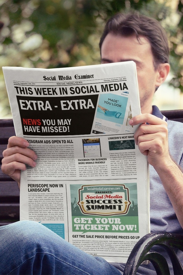 socialinių tinklų eksperto savaitės naujienos, 2015 m. rugsėjo 12 d