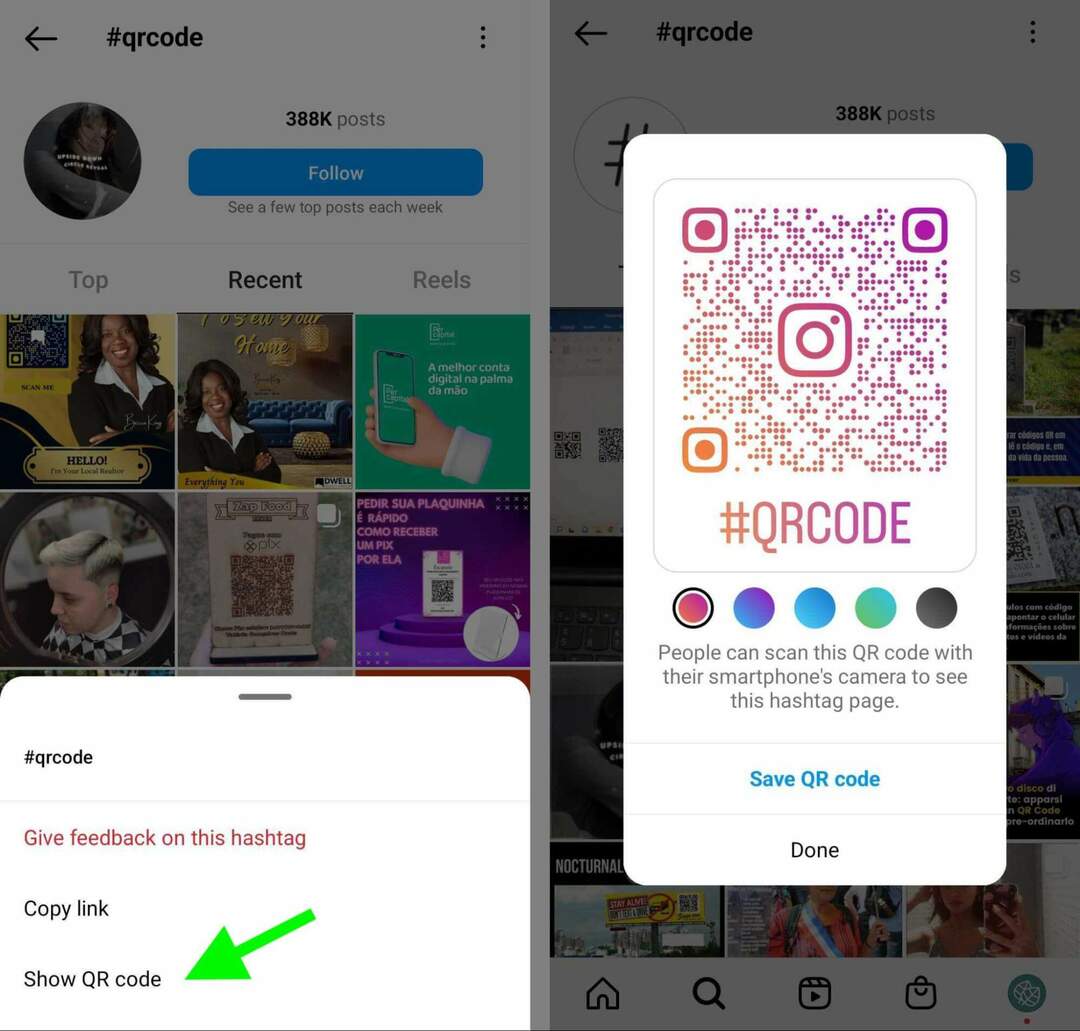 kaip-sukurti-instagram-qr-code-to-share-hashtag-pages-customize-color-scheme-save-share-with-audience-qrcode-example-9