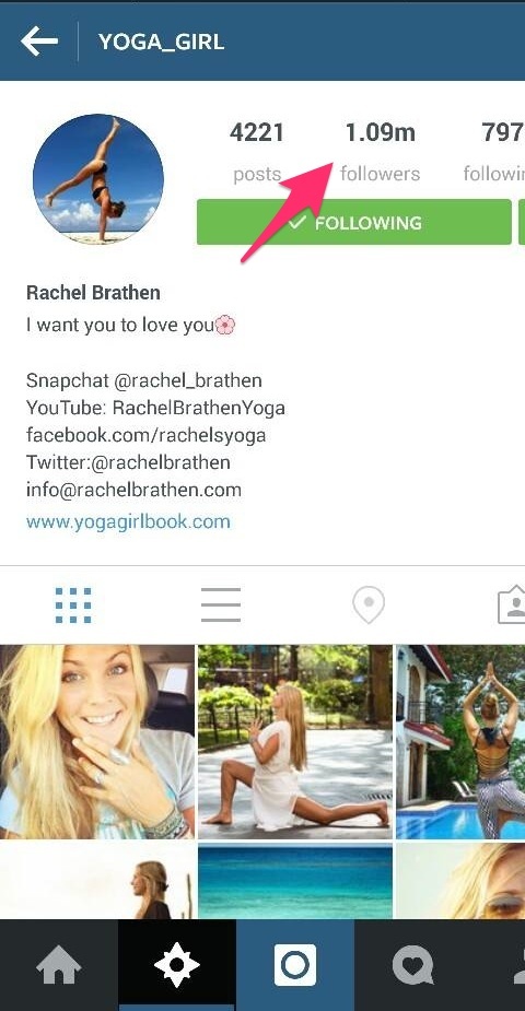 instagram paskyra yoga_girl
