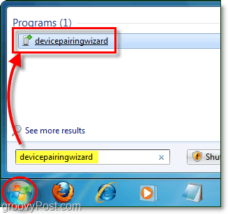 „Windows 7“ „Bluetooth“ ekrano kopija - įrenginių susiejimo vedlys