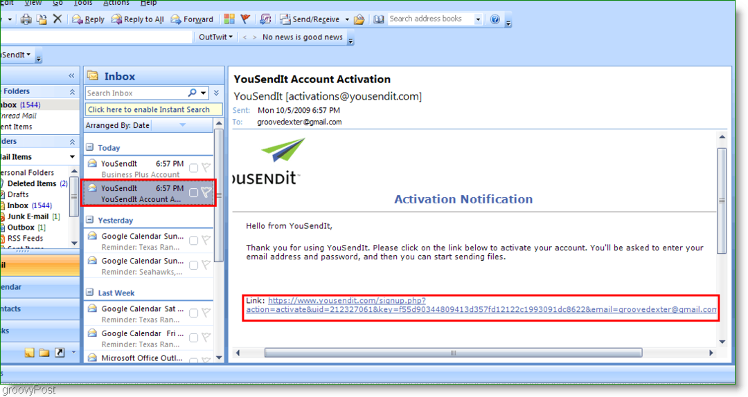 Kaip nemokamai siųsti didelius failus „Outlook“ naudojant „YouSendIt“