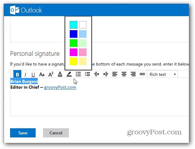 Kaip sukurti „Outlook.com“ parašą