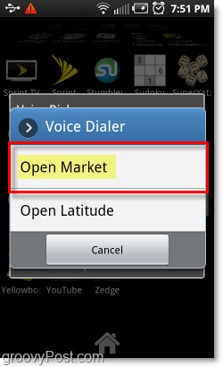 Atidarykite „Android App“ rinką balsu „Android“ telefonuose