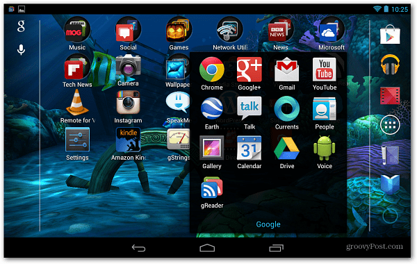 „Android Nexus 7“ pagrindinis ekranas