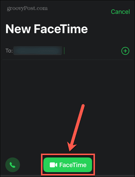 Facetime mygtukas iphone