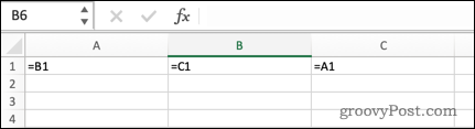 Netiesioginė žiedinė nuoroda programoje „Excel“.