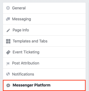 Pateikite „Facebook Messenger“ skirtuko Atrasti skirtuką, 1 žingsnis.