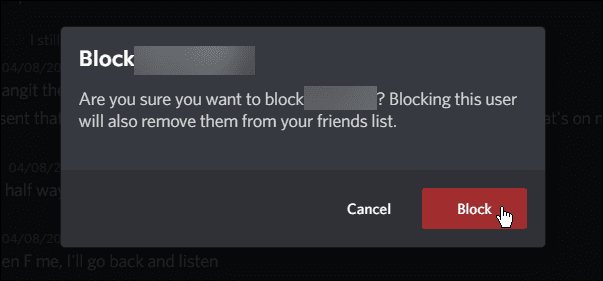 patikrinti blokuojamą vartotoją