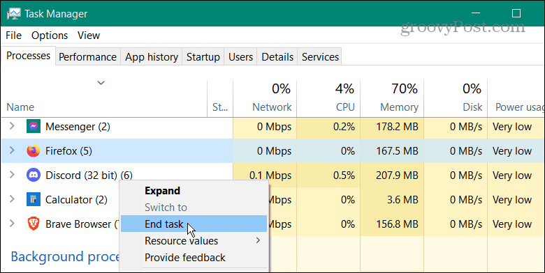 baigti „Firefox“ proceso užduočių tvarkyklę