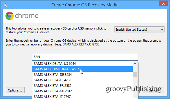 „Chrome“ OS atkūrimas