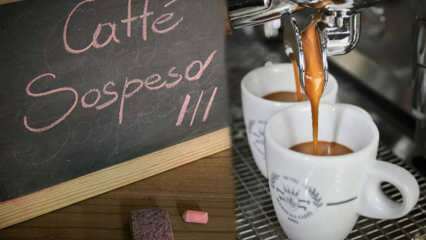 Ką reiškia pakabinti kavą? „Caffé Sospeso“: neapolietiška kavos pakabinimo tradicija