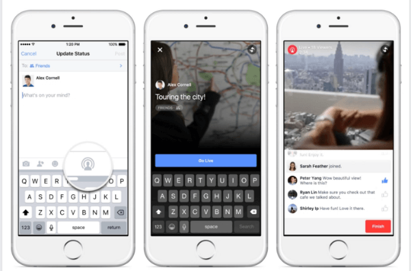 „Facebook“ išplečia tiesioginį vaizdo įrašą „iPhone“