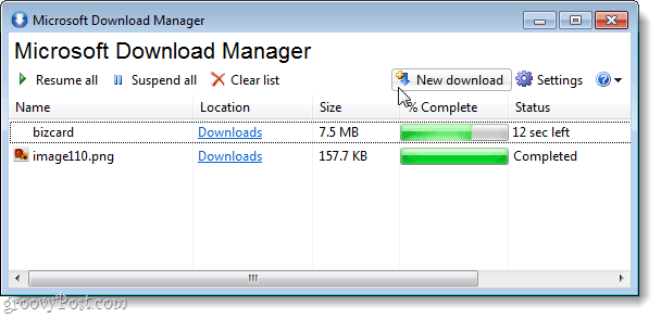 „Microsoft Download Manager“ yra paprastas įrankis atsisiųsti nestabilius ar lėtus ryšius