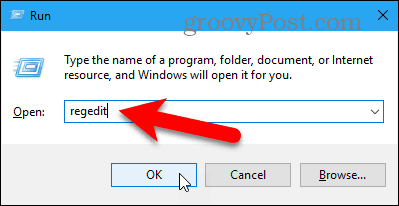 Atidarykite registro rengyklę sistemoje „Windows 10“