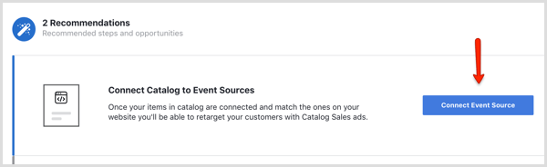 „Facebook Connect“ įvykio šaltinio mygtukas
