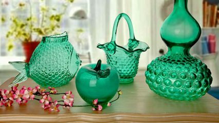 Stiklinės vazos namų dekoravimo pasiūlymai
