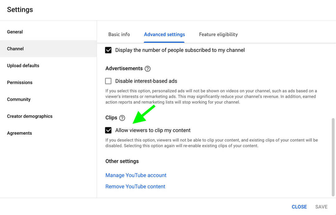 kaip-kurti klipus-youtube-opt-in-out-advanced-settings-step-2