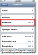 „iPhone“ „Bluetooth“ nustatymai