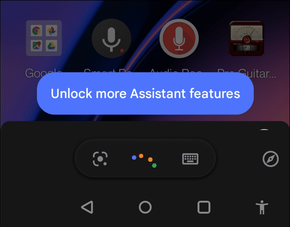 paleiskite „Google Assistant“.