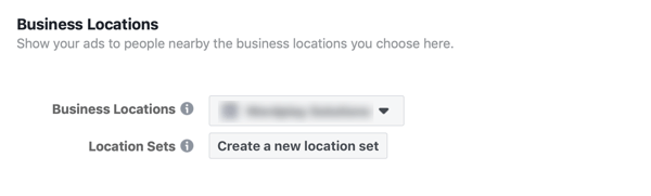 Galimybė sukurti naują „Facebook“ verslo skelbimo vietą.