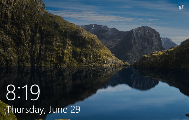 „Windows 10“ užrakinimo ekranas