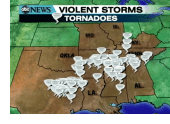 Pietryčių JAV „Tornado“ vaizdai per „Google Earth“