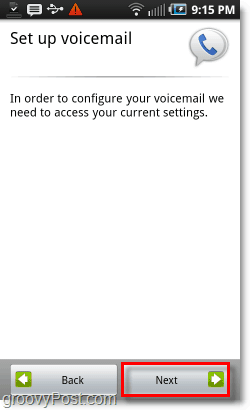 „Google Voice“ naudojant „Android“ mobiliojo telefono balso pašto sąranką