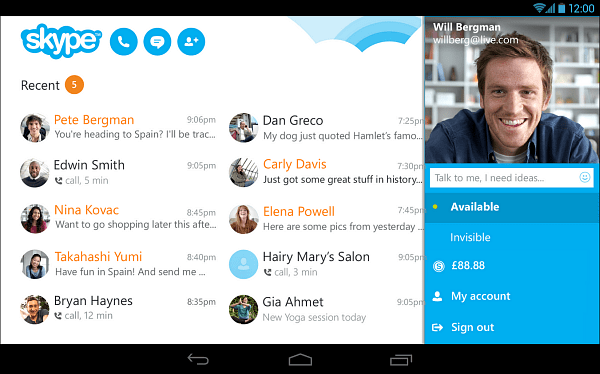 „Android“ skirtas „Skype 4.4“ yra naujas